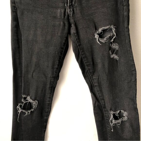 AG Adriano Goldschmeid The legging ankle super skinny black distressed jeans 26R - Picture 3 of 12